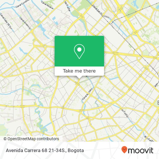 Mapa de Avenida Carrera 68 21-34S.