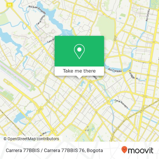 Mapa de Carrera 77BBIS / Carrera 77BBIS 76