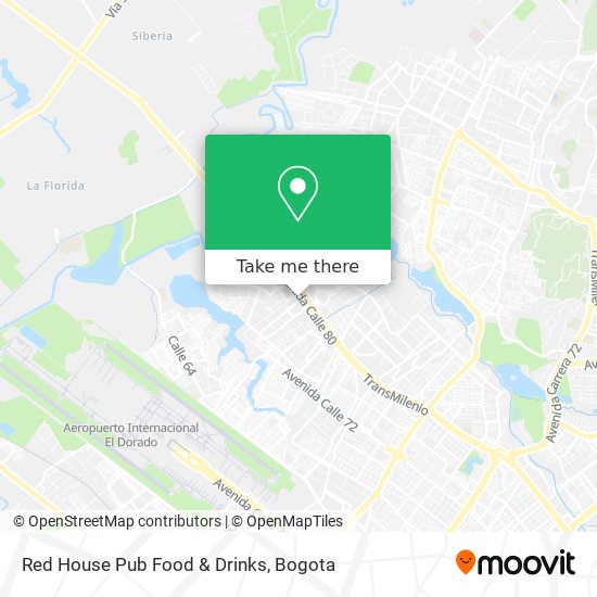Red House Pub Food & Drinks map