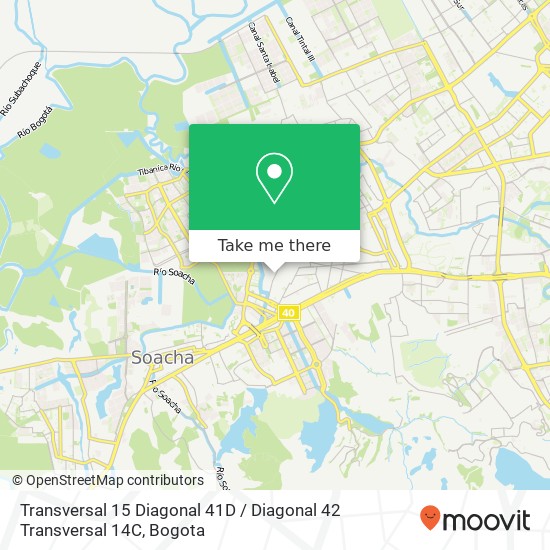 Mapa de Transversal 15 Diagonal 41D / Diagonal 42 Transversal 14C