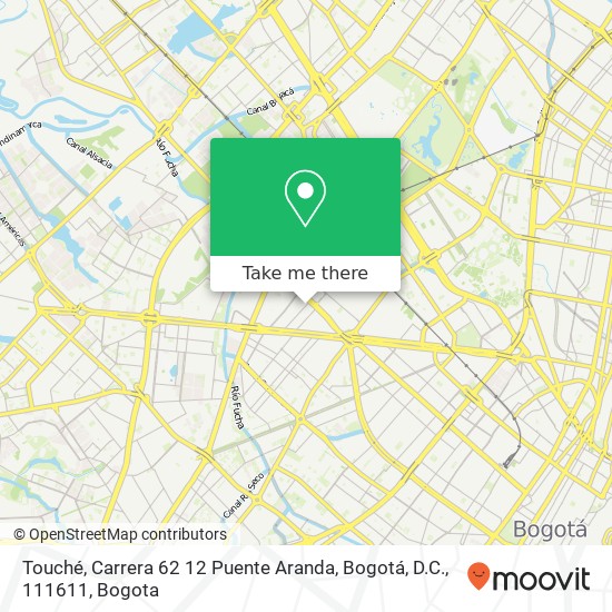 Mapa de Touché, Carrera 62 12 Puente Aranda, Bogotá, D.C., 111611