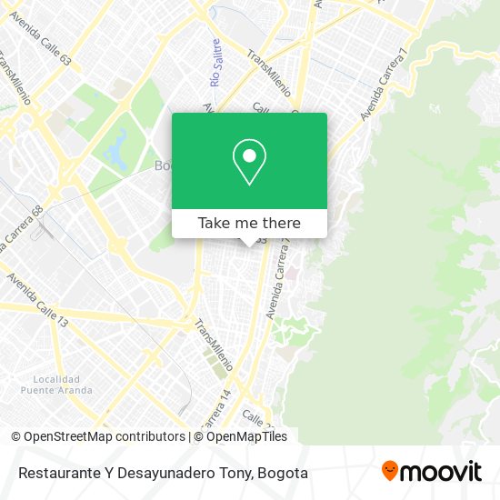 Restaurante Y Desayunadero Tony map