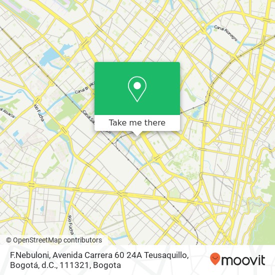 F.Nebuloni, Avenida Carrera 60 24A Teusaquillo, Bogotá, d.C., 111321 map