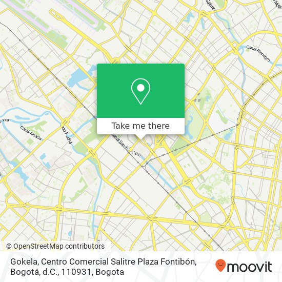 Gokela, Centro Comercial Salitre Plaza Fontibón, Bogotá, d.C., 110931 map