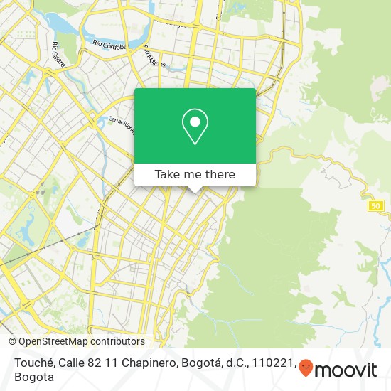 Touché, Calle 82 11 Chapinero, Bogotá, d.C., 110221 map