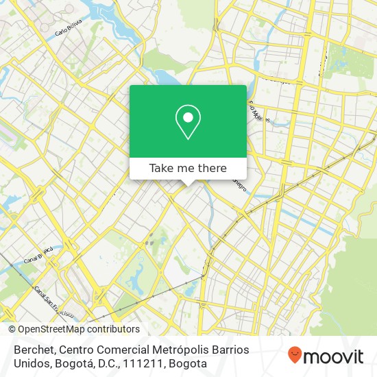 Berchet, Centro Comercial Metrópolis Barrios Unidos, Bogotá, D.C., 111211 map