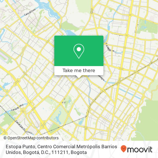 Estopa Punto, Centro Comercial Metrópolis Barrios Unidos, Bogotá, D.C., 111211 map