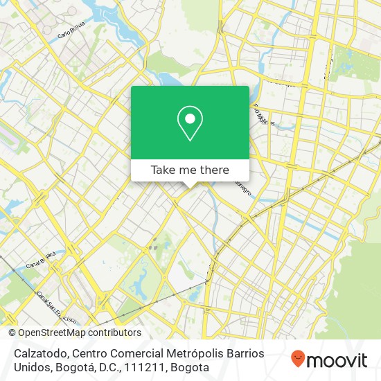 Calzatodo, Centro Comercial Metrópolis Barrios Unidos, Bogotá, D.C., 111211 map