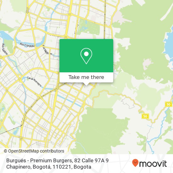 Burgués - Premium Burgers, 82 Calle 97A 9 Chapinero, Bogotá, 110221 map