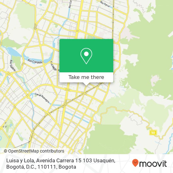 Luisa y Lola, Avenida Carrera 15 103 Usaquén, Bogotá, D.C., 110111 map