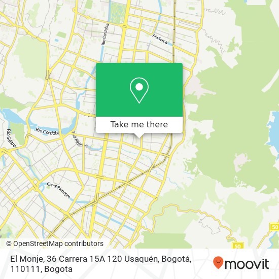 El Monje, 36 Carrera 15A 120 Usaquén, Bogotá, 110111 map