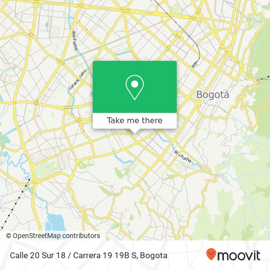 Mapa de Calle 20 Sur 18 / Carrera 19 19B S