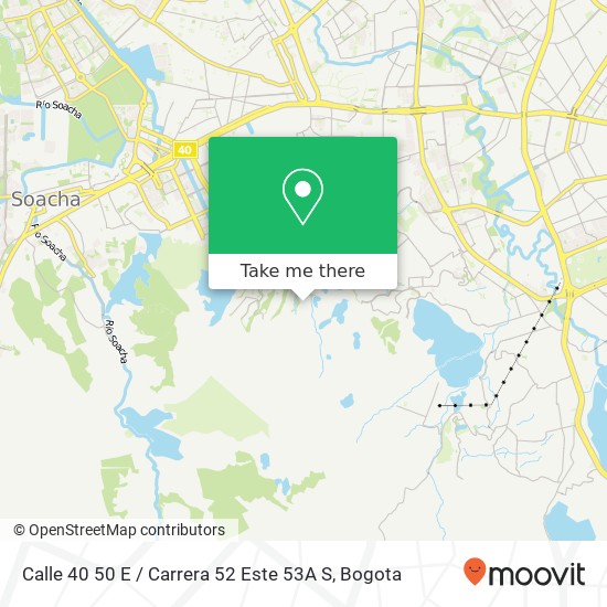 Mapa de Calle 40 50 E / Carrera 52 Este 53A S