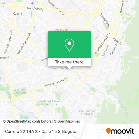 Carrera 22 14A S / Calle 15 S map