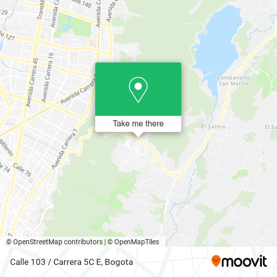 Mapa de Calle 103 / Carrera 5C E