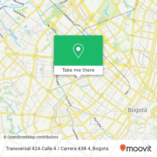 Transversal 42A Calle 4 / Carrera 43B 4 map