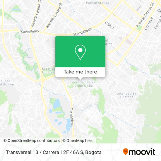 Mapa de Transversal 13 / Carrera 12F 46A S