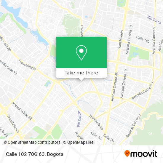 Calle 102 70G 63 map