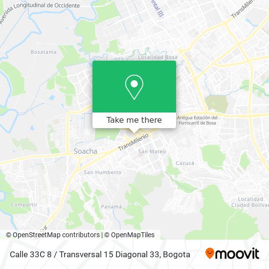 Calle 33C 8 / Transversal 15 Diagonal 33 map