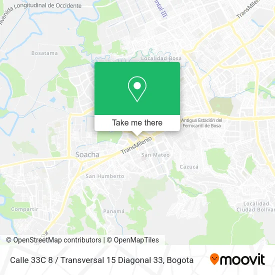 Calle 33C 8 / Transversal 15 Diagonal 33 map
