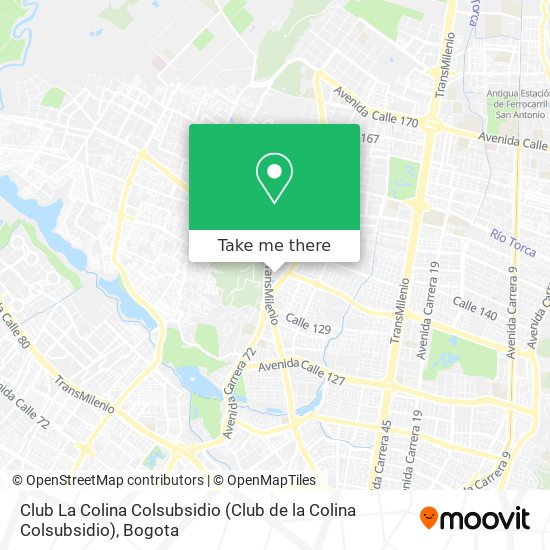 Club La Colina Colsubsidio (Club de la Colina Colsubsidio) map