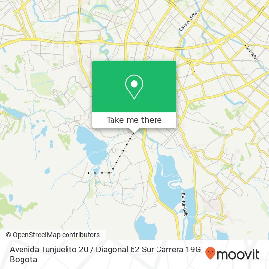 Mapa de Avenida Tunjuelito 20 / Diagonal 62 Sur Carrera 19G