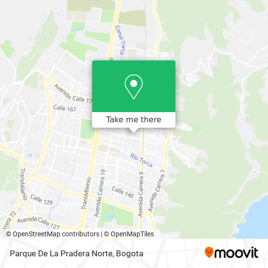 Parque De La Pradera Norte map