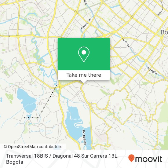 Mapa de Transversal 18BIS / Diagonal 48 Sur Carrera 13L