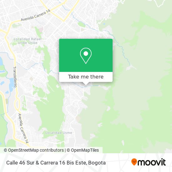 Mapa de Calle 46 Sur & Carrera 16 Bis Este