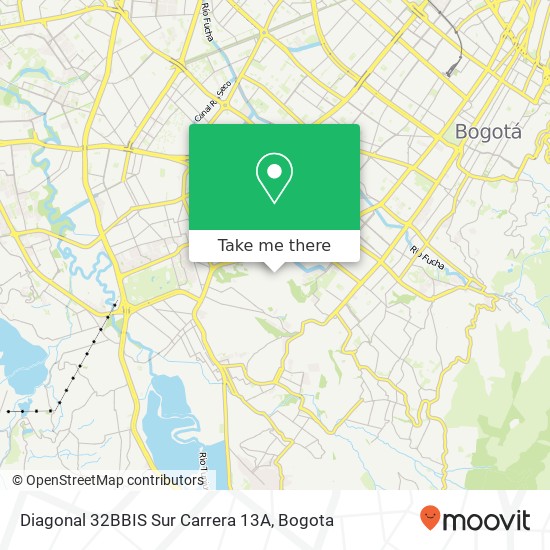 Mapa de Diagonal 32BBIS Sur Carrera 13A