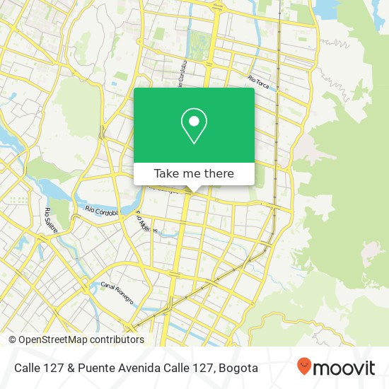 Calle 127 & Puente Avenida Calle 127 map