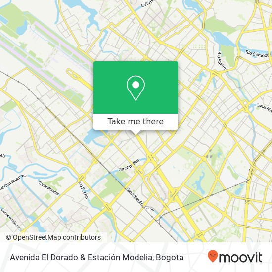 Avenida El Dorado & Estación Modelia map