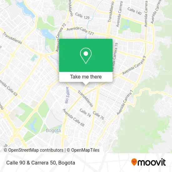 Calle 90 & Carrera 50 map
