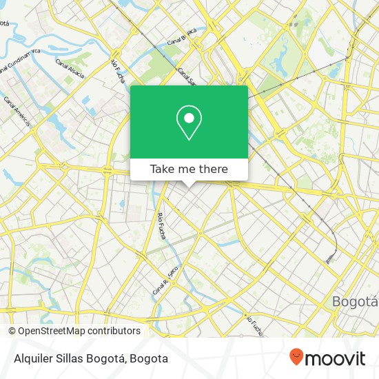 Alquiler Sillas Bogotá map