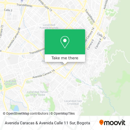 Avenida Caracas & Avenida Calle 11 Sur map