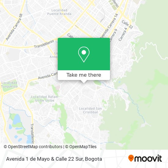 Avenida 1 de Mayo & Calle 22 Sur map
