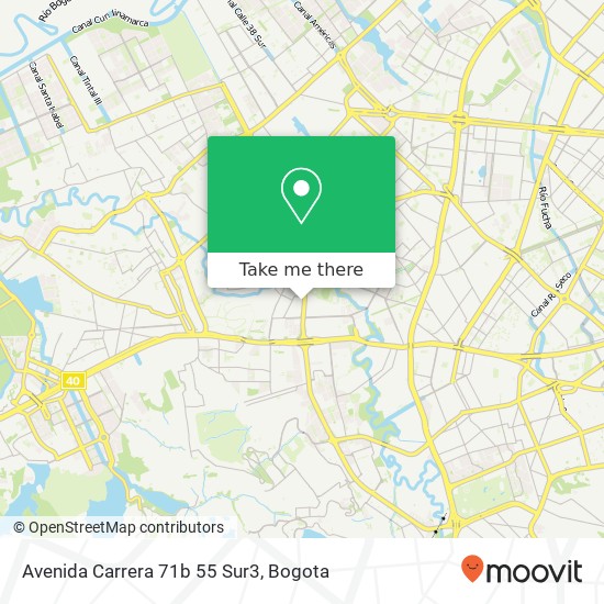 Mapa de Avenida Carrera 71b 55 Sur3