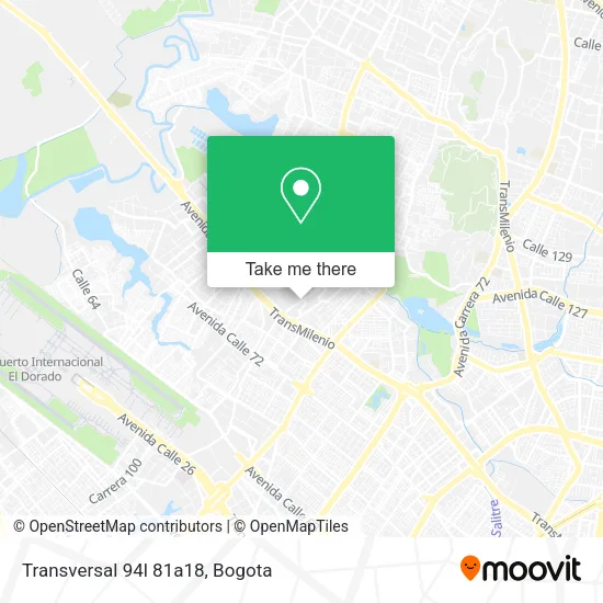 Mapa de Transversal 94l 81a18