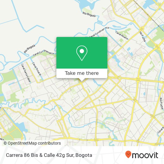 Mapa de Carrera 86 Bis & Calle 42g Sur