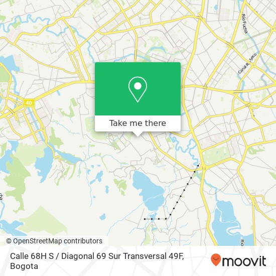 Calle 68H S / Diagonal 69 Sur Transversal 49F map