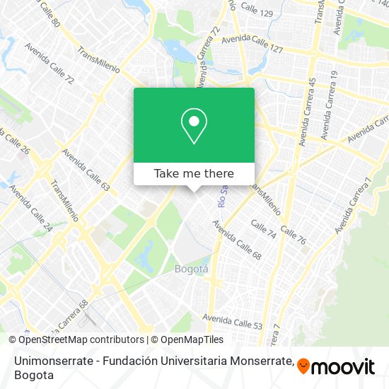 Mapa de Unimonserrate - Fundación Universitaria Monserrate