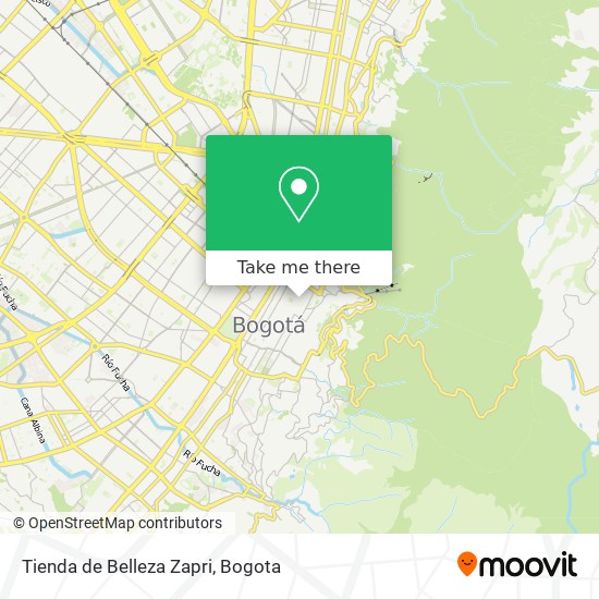 Mapa de Tienda de Belleza Zapri