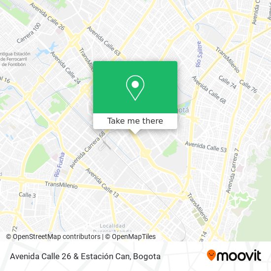 Mapa de Avenida Calle 26 & Estación Can