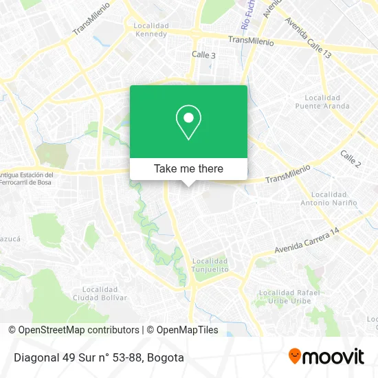 Diagonal 49 Sur n° 53-88 map