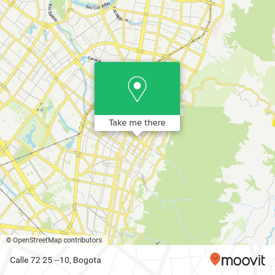 Calle 72 25 --10 map