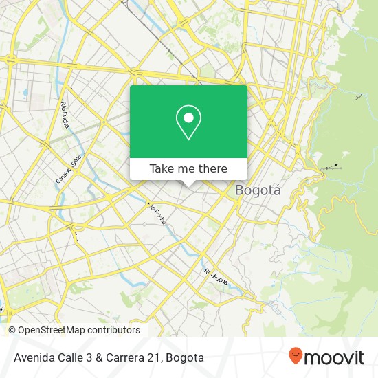 Mapa de Avenida Calle 3 & Carrera 21
