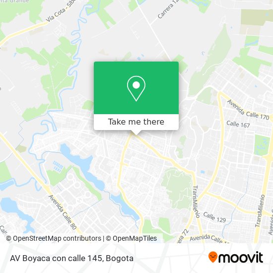AV Boyaca con calle 145 map