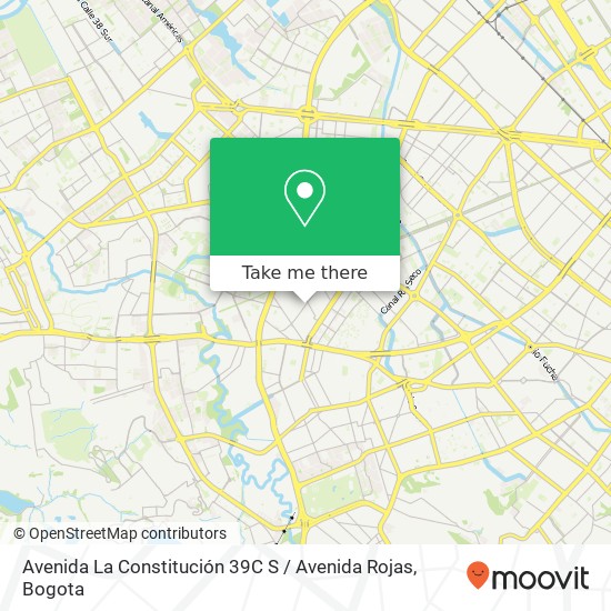 Mapa de Avenida La Constitución 39C S / Avenida Rojas