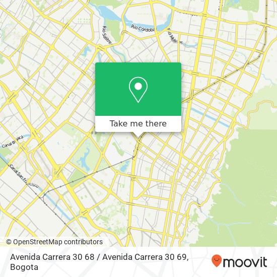 Mapa de Avenida Carrera 30 68 / Avenida Carrera 30 69