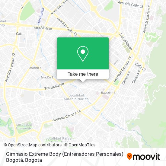 Gimnasio Extreme Body (Entrenadores Personales) Bogotá map